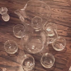 PRINCESS HOUSE WATER PTICHER WITH VOTIVE GOBLETS